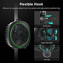 VIVOSUN Aerowave D4 Clip Fan 4" – вентилятор для гроубоксу та теплиці, фото 2