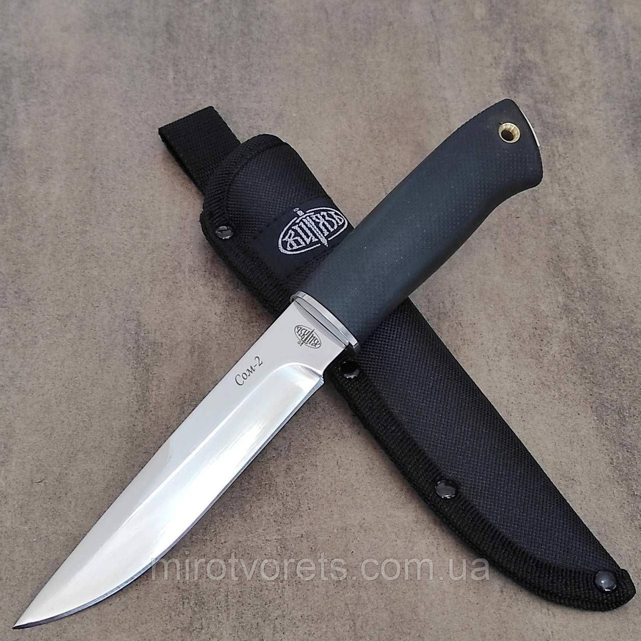 Ніж нескладний Вітязь Сом-2, 65Х13, нейлонові піхви, фото 1