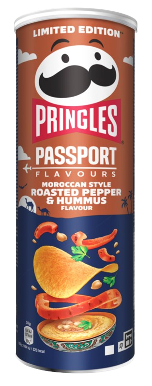 Чіпси Pringles Middle East Style Roasted Pepper & Hummus 185г, фото 1