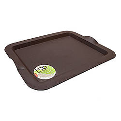 Піднос пластиковий прямокутний 46*36*4см ECO WOOD (коричневий) АW167404-25 Алеана