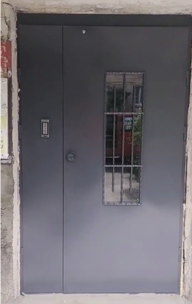 Вхідні двері в під'їзд з електромагнітним замком та склопакетом, фото 1