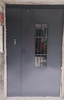 Вхідні двері в під'їзд з електромагнітним замком та склопакетом