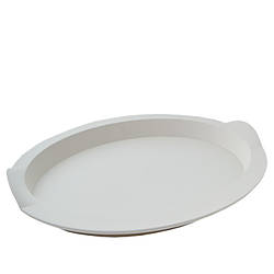 Піднос пластиковий овальний 47*35*4см ECO WOOD (біла троянда) АW167403-21 Алеана