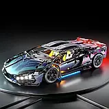 Конструктор Cyberpunk Lambo Purple 1288pcs спортивна модель з підсвіткою, фото 6