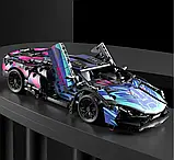 Конструктор Cyberpunk Lambo Purple 1288pcs спортивна модель з підсвіткою, фото 2