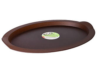 Піднос пластиковий овальний47*35*4см ECO WOOD (коричневий) АW167403-25 Алеана