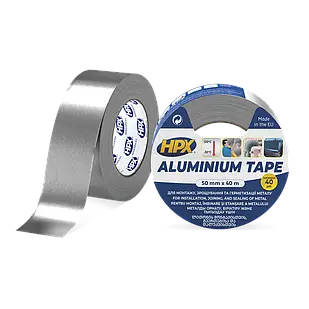HPX AL 120°С 40мкм - 50мм x 40м - високотемпературна алюмінієва клейка стрічка (алюмінієвий скотч)