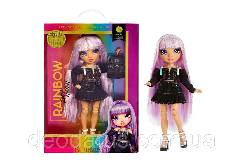 Лялька RAINBOW HIGH серії Junior High ЕЙВЕРІ СТАЙЛЗ 590798 з аксесуарами 23 см, фото 1