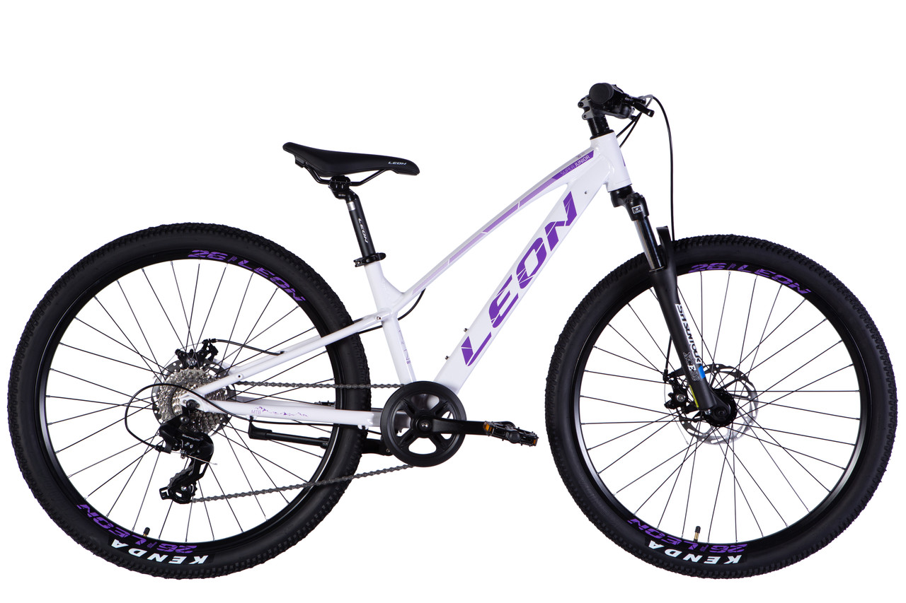 Велосипед 26" Leon SUPER JUNIOR DD CS 2025 рама - 13" білий з бузковим