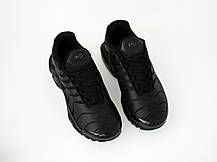Кросівки шкіряні Nike Air Max Plus TN унісекс Full Black чорні, фото 4