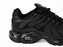 Кросівки шкіряні Nike Air Max Plus TN унісекс Full Black чорні, фото 5