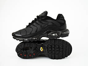 Чоловічі шкіряні кросівки Nike Air Max Plus TN Full Black чорні