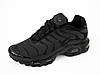 Кросівки шкіряні Nike Air Max Plus TN унісекс Full Black чорні, фото 8