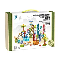Детский магнитный конструктор 2202 с 223 деталями, туннелями и шариками для увлекательных игр и развития ALL