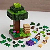 Конструктор 64003A по мотивам Minecraft дерево, улей, 90 элементов + схема сборки ALL