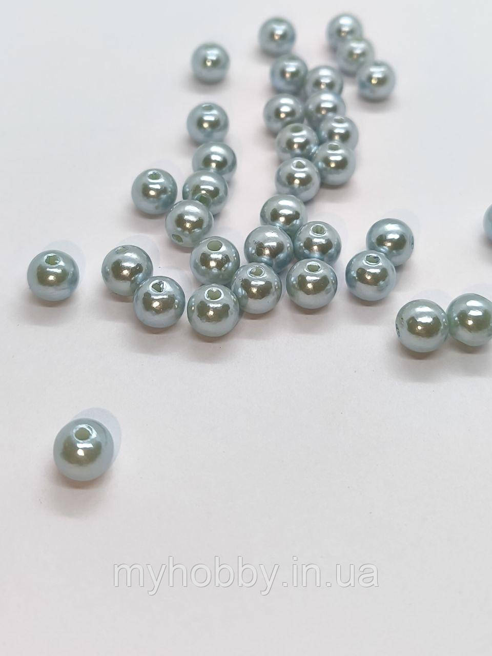 Намистини акрилові 8мм (+-50шт) Блакитний, фото 1