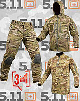 Військовий костюм мультикам 3 в 1 з наколінниками, тактична форма зсу, армійська форма мультикам re301