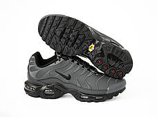 Чоловічі шкіряні кросівки Nike Air Max Plus TN Grey сірі, фото 3