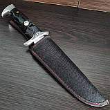 Ніж нескладний мисливський Боуi, нейлонові піхви 29,5см, фото 5