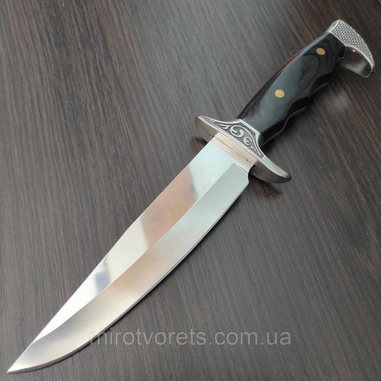 Ніж нескладний мисливський Боуi, нейлонові піхви 29,5см, фото 1