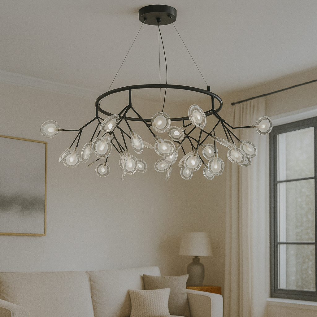 Люстра підвісна "Світлячок" в стилі Арт деко Y887-54C BK, фото 1