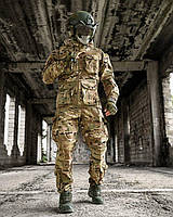 Тактична форма мультикам, штурмовий костюм мультикам із наколінниками, армійська форма зсу re301