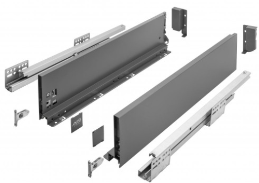 Висувна система GTV AXIS PRO L-500мм середній Н116 Графіт, фото 1