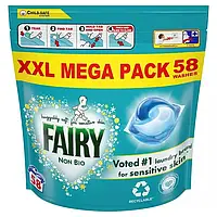 Капсули для прання Fairy Non-Bio Sensitive (58шт.) XXL Mega Pack