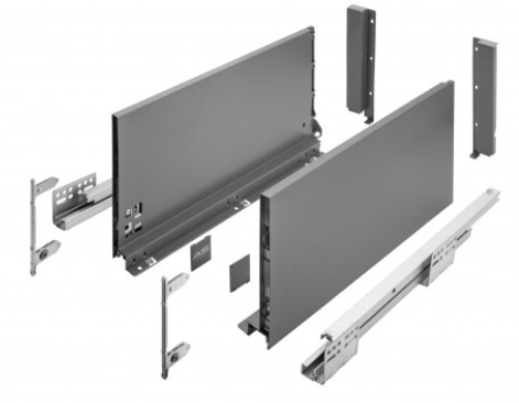 Висувна система GTV AXIS PRO L-400мм дуже високий Н199 Графіт, фото 1