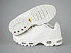 Жіночі шкіряні кросівки Nike Air Max TN White білі, фото 7