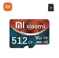 Карта памяти 512GB Xiaomi microSD V60 A2 с адаптером
