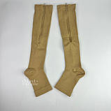 Гольфи компресійні для профілактики варикозу Zip Sox з блискавкою розмір L/XL 2 шт Бежевий, LY-105-L/XL-Beige, фото 2