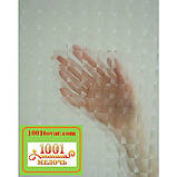 Силіконова шторка для ванної кімнати з 3D-ефектом, розмір 180х180 см, біло-прозора, фото 3