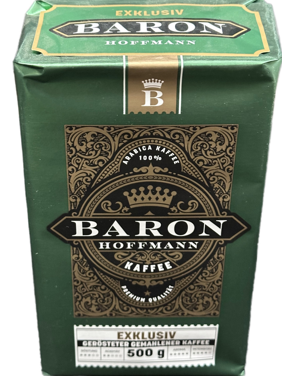 Кава натуральна мелена Baron Hoffmann Exclusiv 500 г (Німеччина)