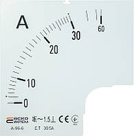 Шкала 30/5 А до амперметра А-96-6