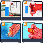 Дитячий водяний пістолет 600 мл, до 9 м / Дитячий водяний бластер / Акумуляторний водний пістолет, фото 6