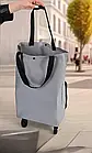 Складна господарська сумка – трансформер 2 в 1 Шоппер на коліщатках Сіра, фото 2