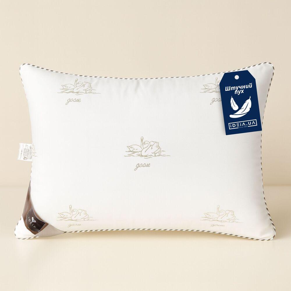 Подушка Super Soft Classic 50х70 см IDEIA штучний пух антиалергенна м'яка біла для сну, фото 1