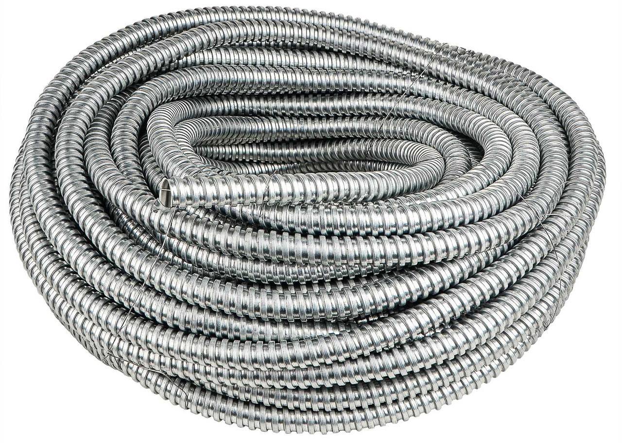 Металорукав оцинкований з протяжкою d11 (50м), light