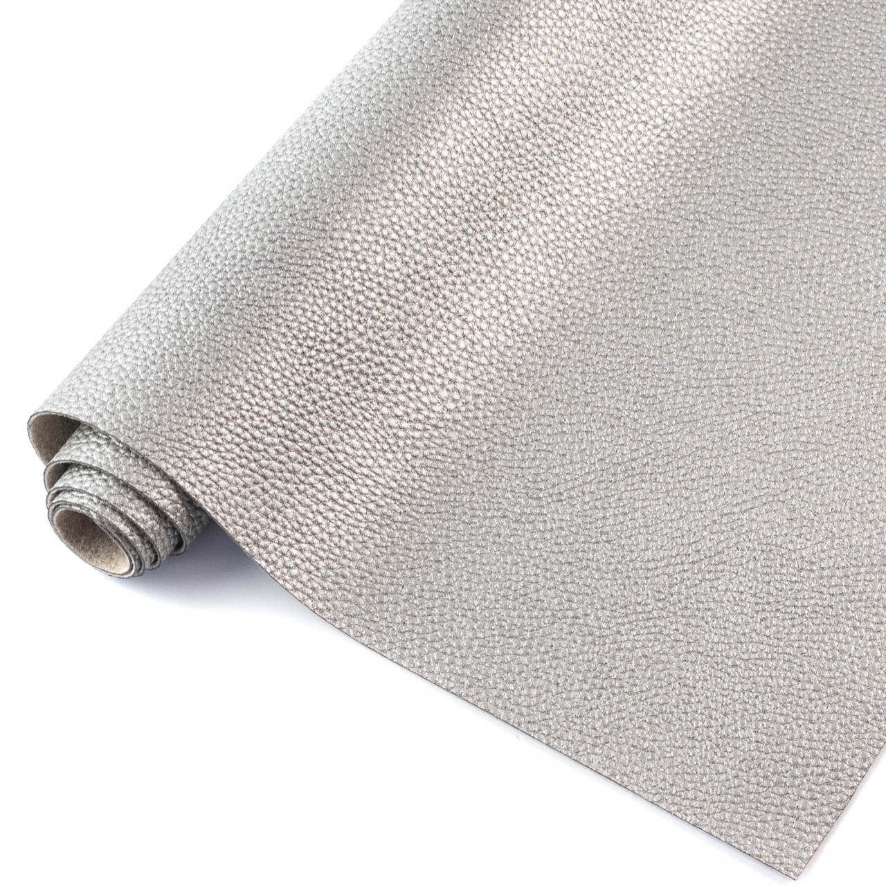 Екошкіра Шкірозамінник блискучий для блокнотів 25*35см срібло SHB005, фото 1