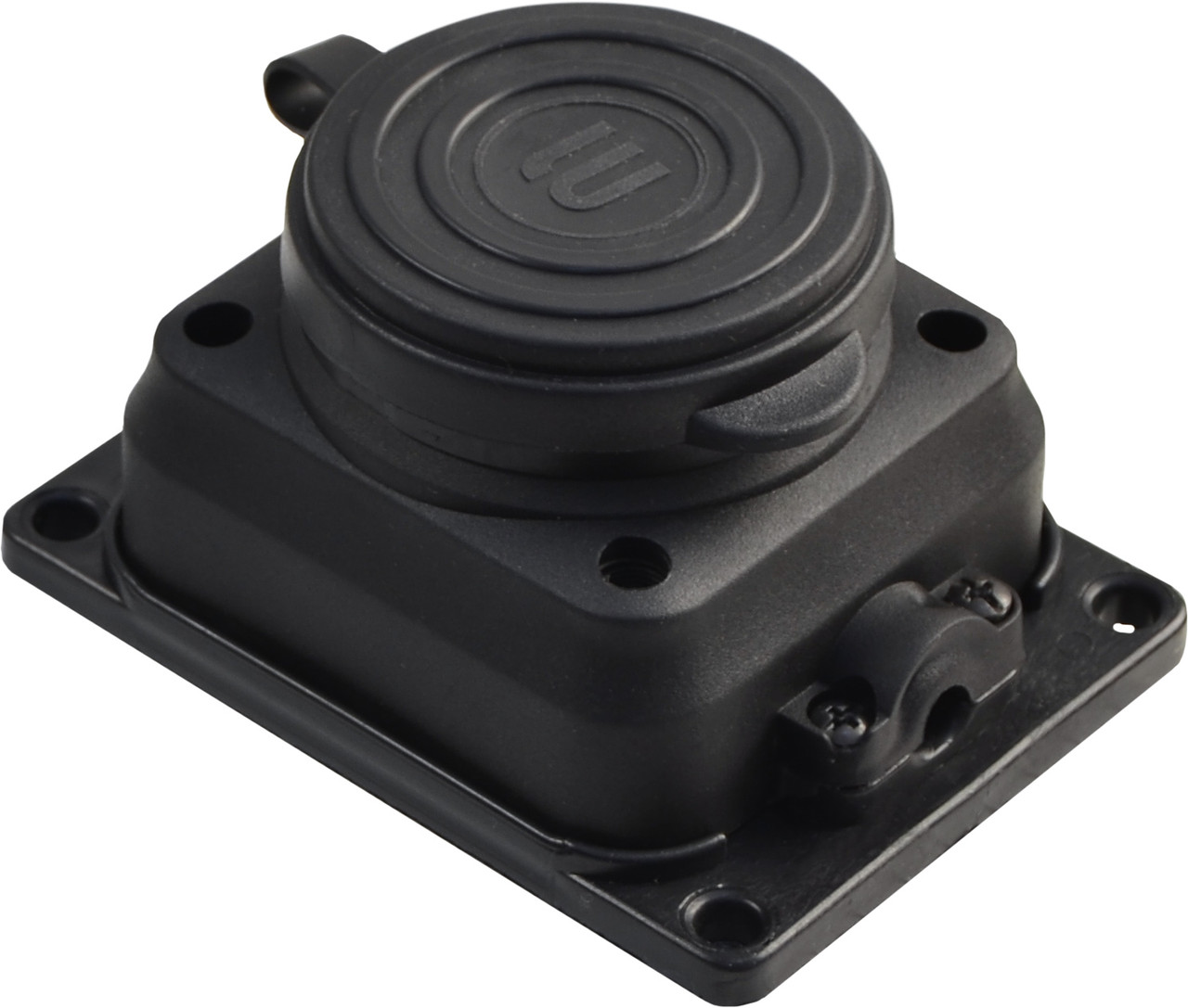 Розетка каучукова з захисною кришкою зовнішньої установки 2Р+PE 16А IP44