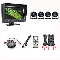 Монітор для спецтехніки та габаритного транспорту 10 дюймів 4-х канальний На ніжці Пульт Камери