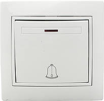 Вимикач дзвінковий  з підсвічуванням ВВдсб10-1-FL-W