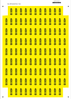 Наліпки "Знак "400 В" жовтий 45х22"