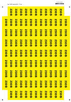 Наліпки "Знак "230 В" жовтий 45х22"