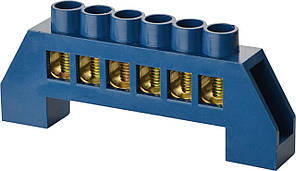 Нульова шина в пластиковому корпусі BC-6В 6 отв. (8*12)