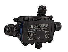 Коробка розподільча захищена, 4 вводи/тип В, IP68 серії UProbox