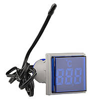 Світлосигнальна арматура з індикатором температури серії U-ADM-T ᴓ22мм, квадратна, синя