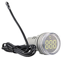 Світлосигнальна арматура з індикатором температури серії U-ADM-T ᴓ22мм, кругла, біла