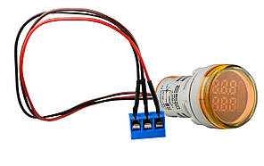 Світлосигнальна арматура з індикатором-лічильником серії U-ADM-С ᴓ22мм, кругла, жовта